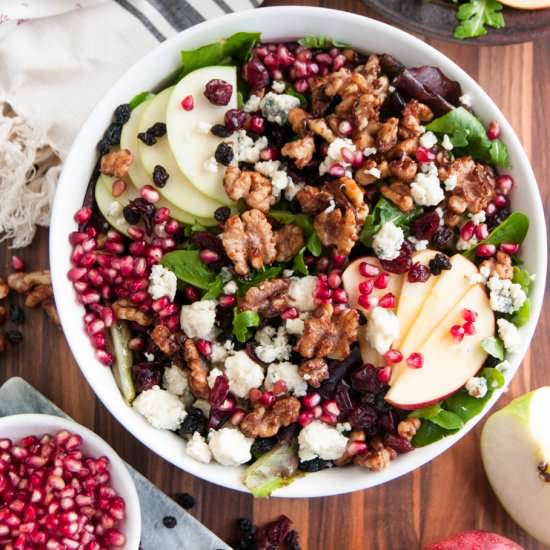 Autumn Apple and Pomegranate Salad