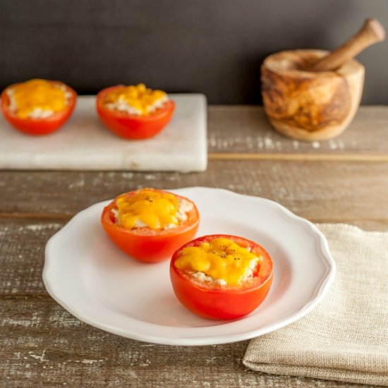 Tuna Melt Stuffed Tomatoes