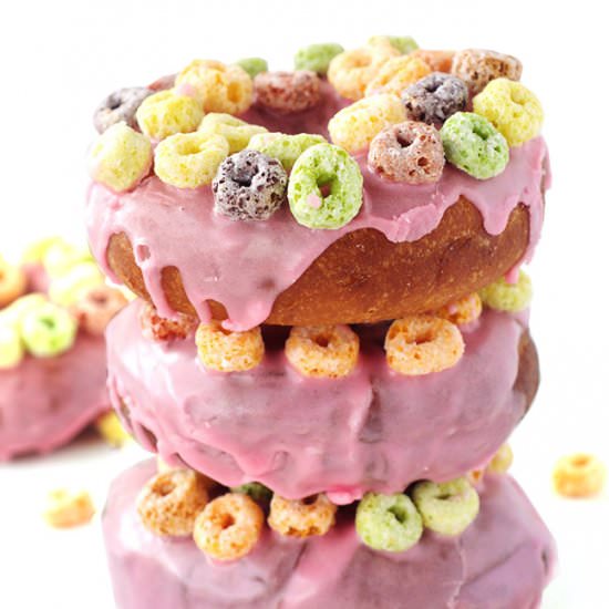 Fruit Loop Glazed Donuts