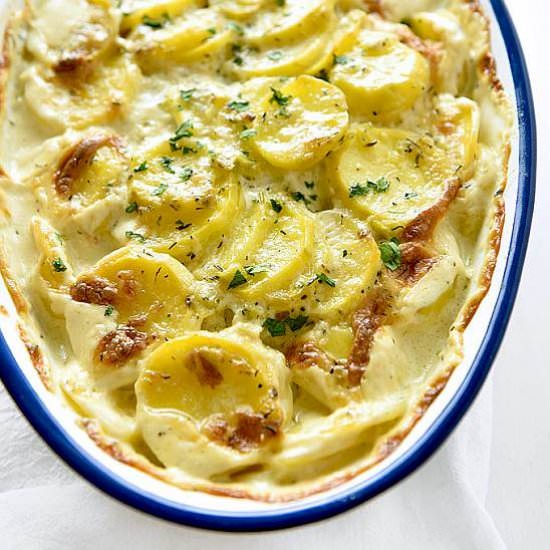 Scalloped Potatoes with Leeks