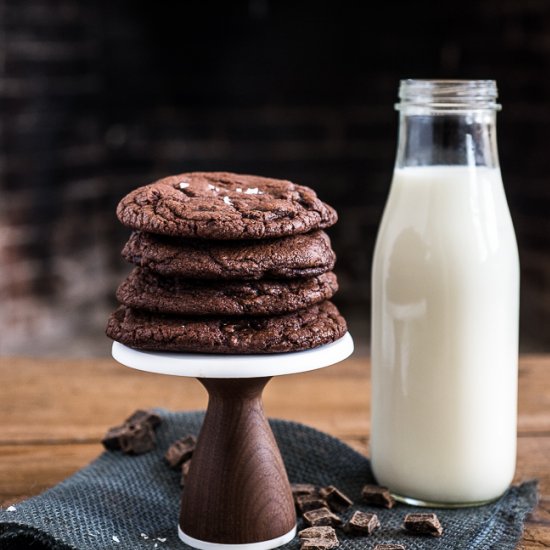 Small Batch Chocolate Chocolate Chunk Cookies