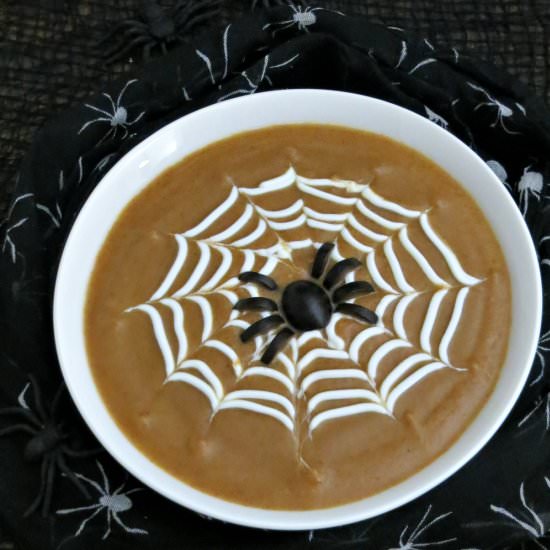 Spooky Spiderweb Soup