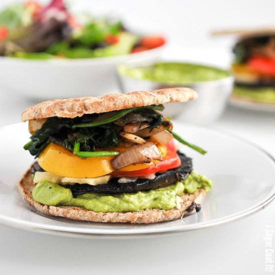 Avocado Asiago Portobello Burger