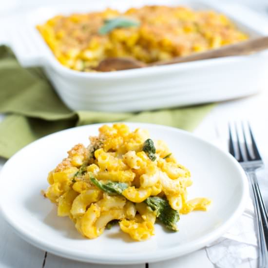 Baked Pumpkin Mac & Cheese