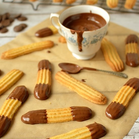 Chocolate Lime Viennese Fingers