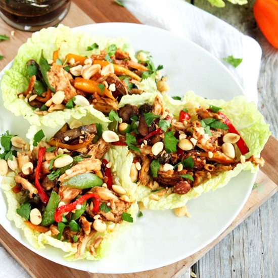 Asian-Style Chicken Lettuce Wraps