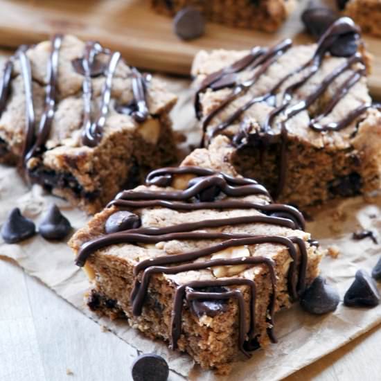 Peanut Butter Chocolate Blondies