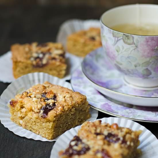 Peanut Butter and Jam Blondies