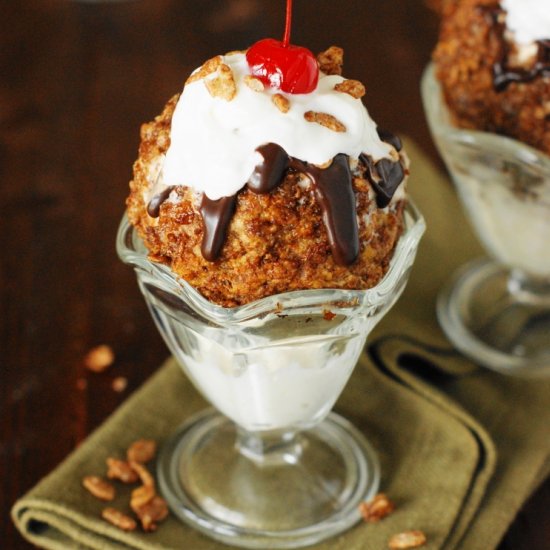 Cocoa Krispies Fried Ice Cream