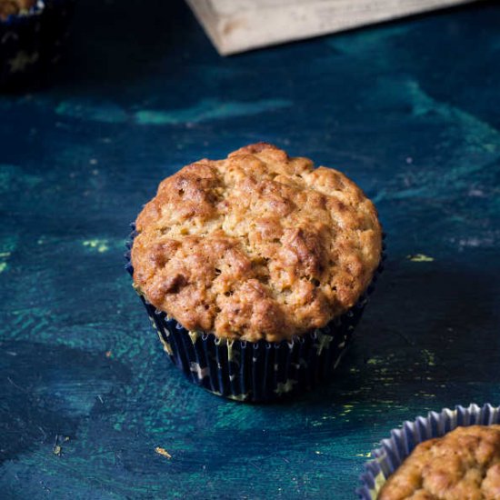 Oats, Banana & Peanut Butter Muffin