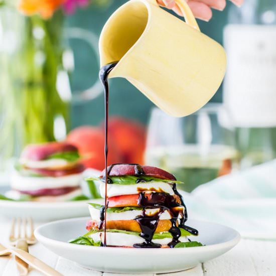 Peach Caprese Stacks