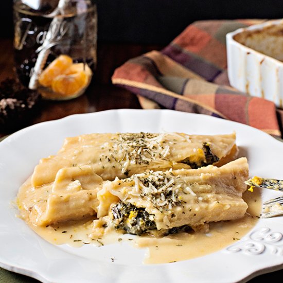 Baked Manicotti with Miso sauce