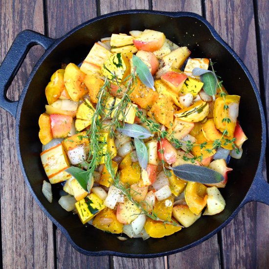 Delicata Squash Apple+Fig Stuffing