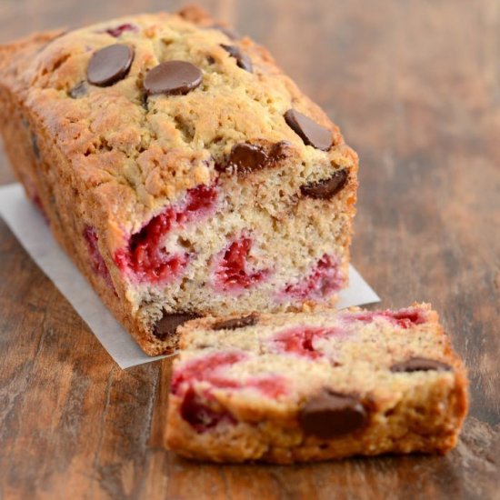 Raspberry Choc Chip Banana Bread