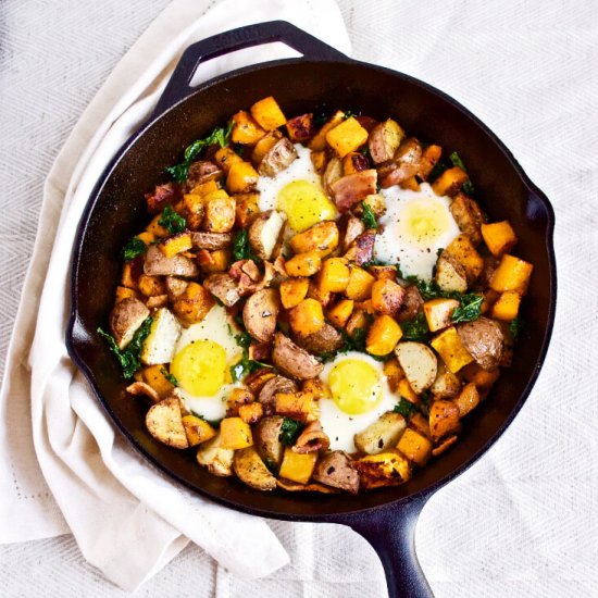 Harvest Hash with Bacon and Kale