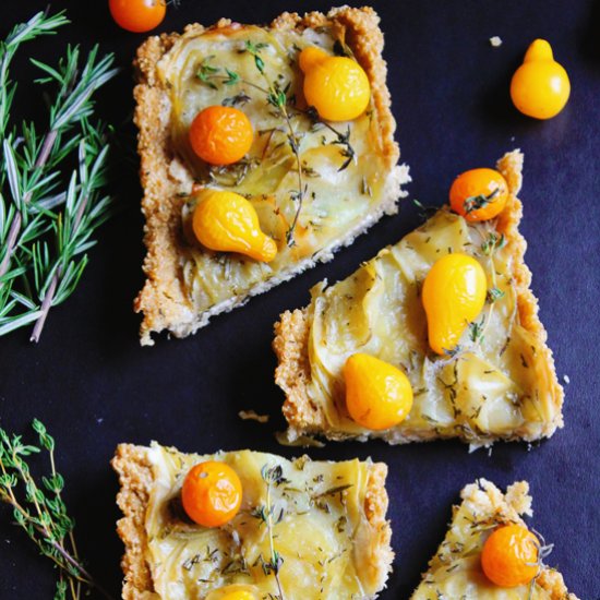 Potato Tart with Quinoa Crust