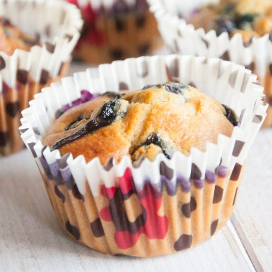 Vegan Blueberry Marzipan Muffins