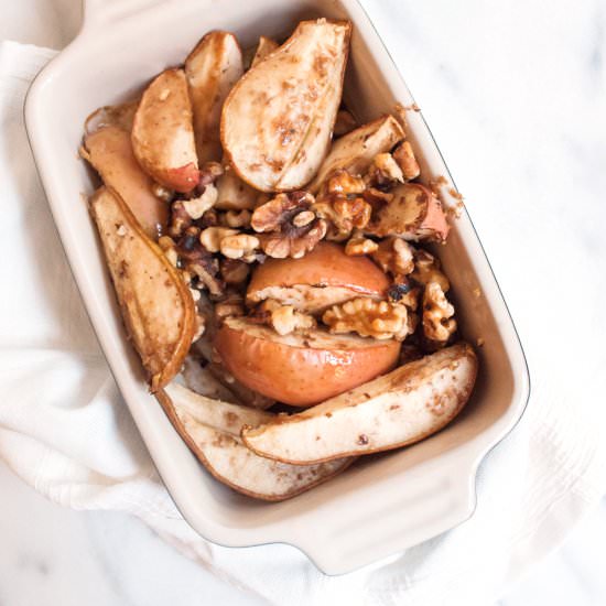 Baked Apples and Pears with Caramel