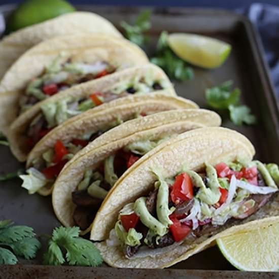 VEGAN “STEAK” TACOS