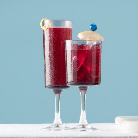 Blueberry Maple Gin Sparkler