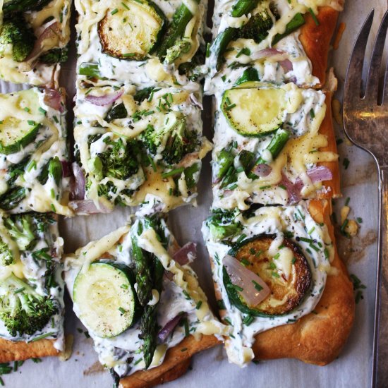 Roasted Veggie Tart with Gouda