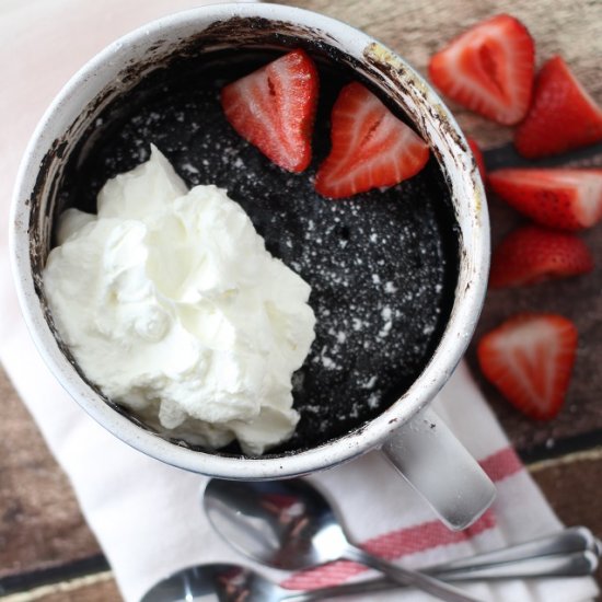 Flourless Dark Chocolate Mug Cake