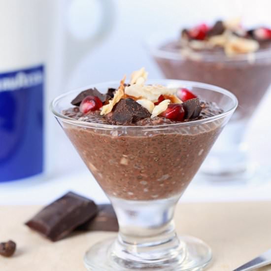 Chocolate Coco Coffee Chia Pudding