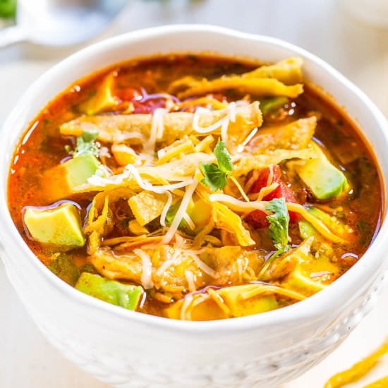 Easy Homemade Chicken Tortilla Soup