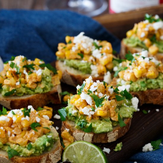 Mexican Street Corn Crostini