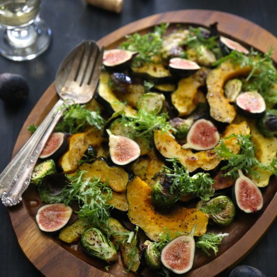 Brussel Sprout Roasted Squash Salad