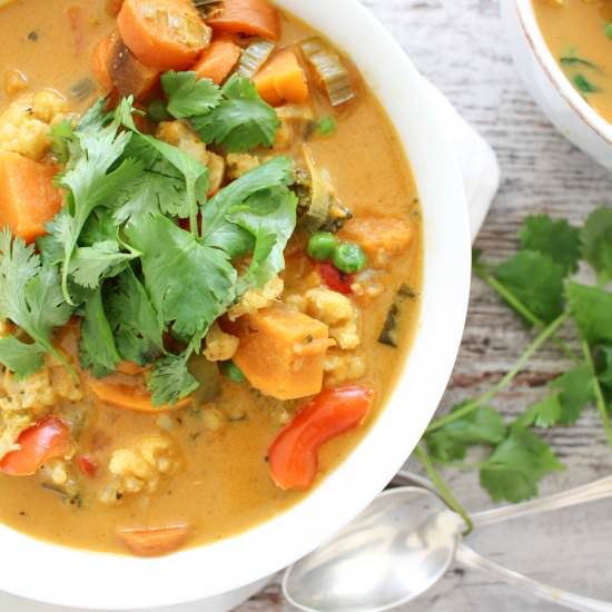 Sweet Potato Cauliflower Thai Curry