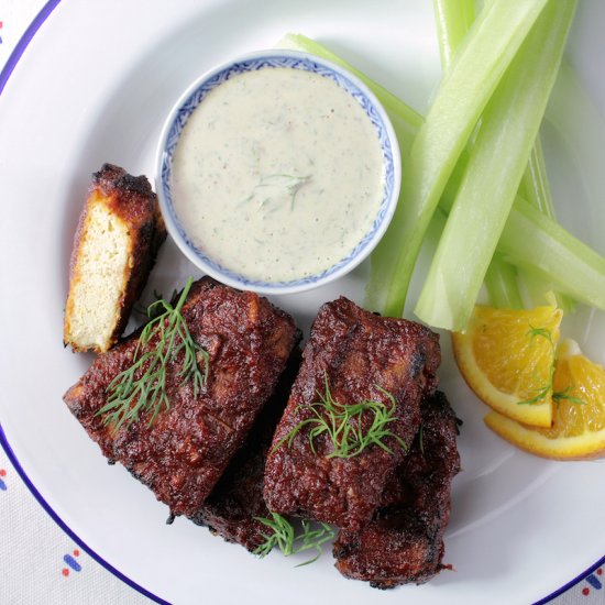 BBQ Tofu Wings & Ranch