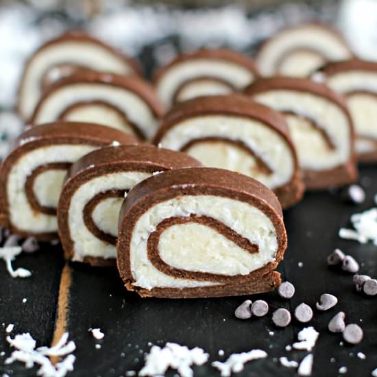 No Bake Almond Joy Roll