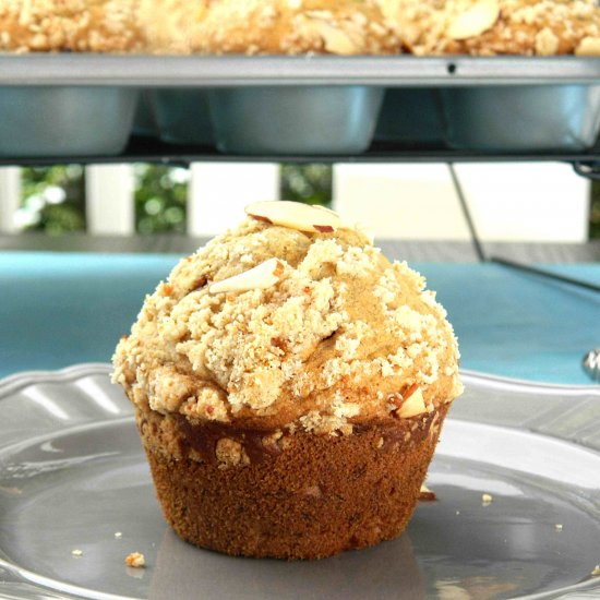 Eggless Banana Wheat Muffins