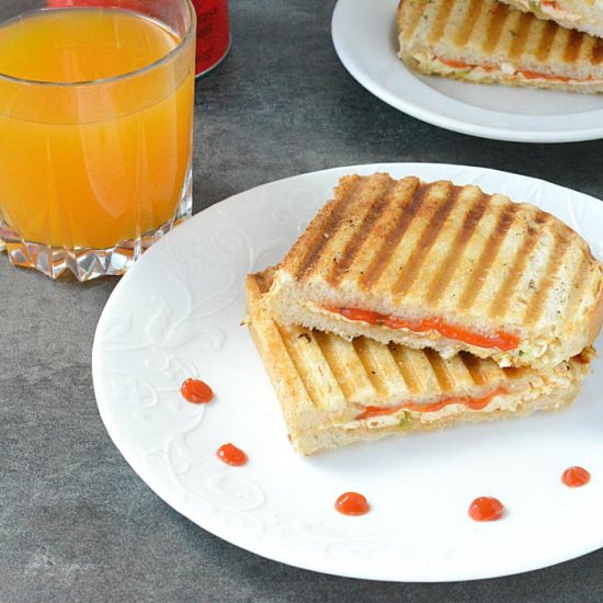 Spicy Paneer Sandwich