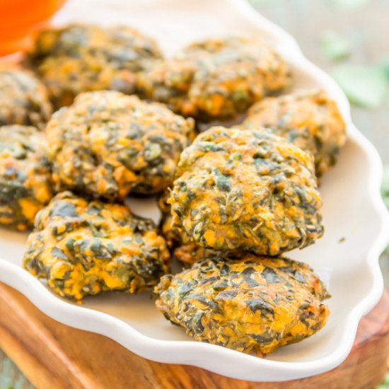 Crispy Fritters w/ Drumstick Leaves