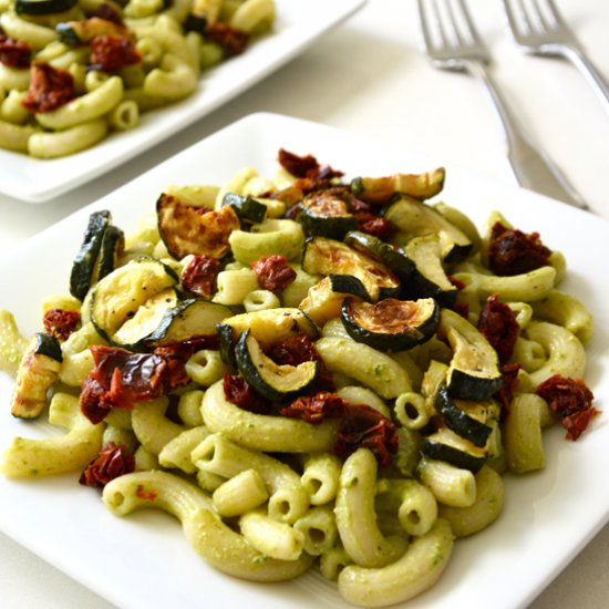 Pesto Pasta with Roasted Vegetables