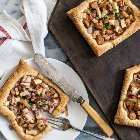 Sausage and Apple Tarts