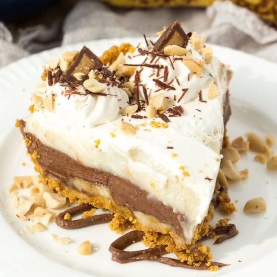 No Bake Reese’s Banana Cream Pie