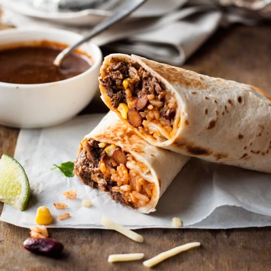 Freezer Friendly Beef Burritos