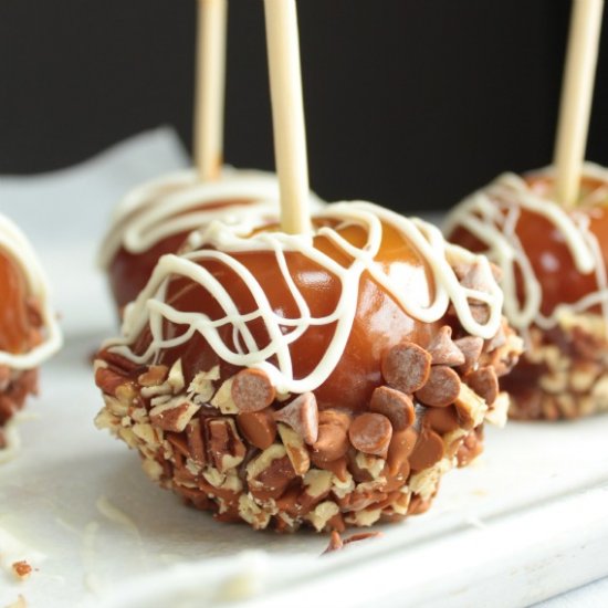 Apple Cider Caramel Apples