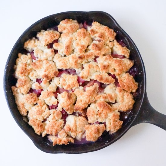 Rhubarb Skillet Cobbler