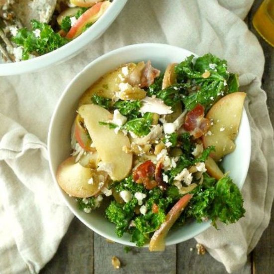 Chicken and Kale Salad with Apples