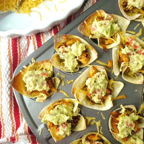 Cheesy Chipotle Chicken Tacos Bites