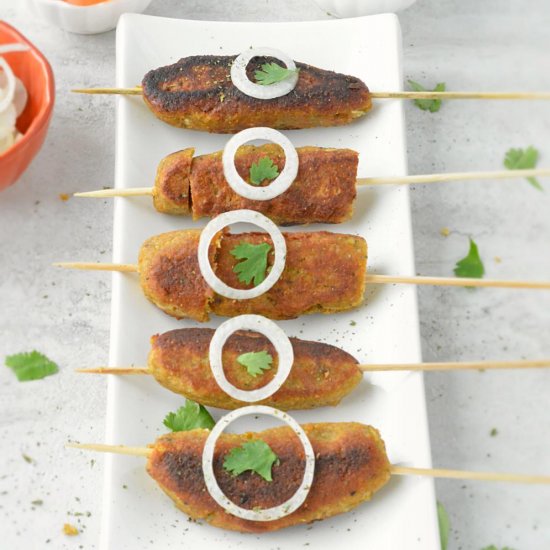 Chana Dal Seekh Kebab