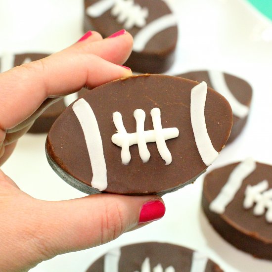 Dairy-Free Football Shaped Fudge