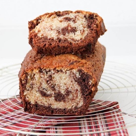 Chocolate Vanilla Marble Cake