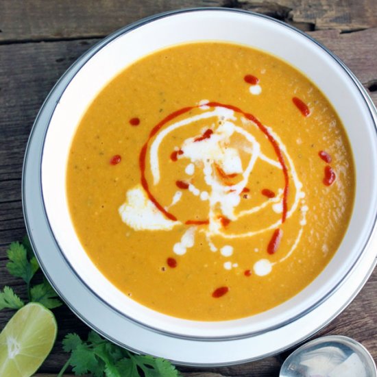 Thai Peanut Butter & Pumpkin Soup