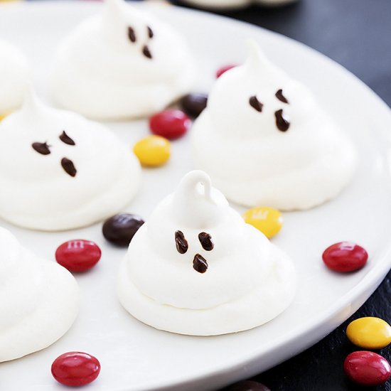 Almond Meringue Ghost Cookies