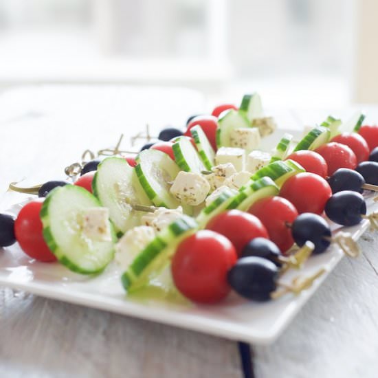 Greek Salad Skewers